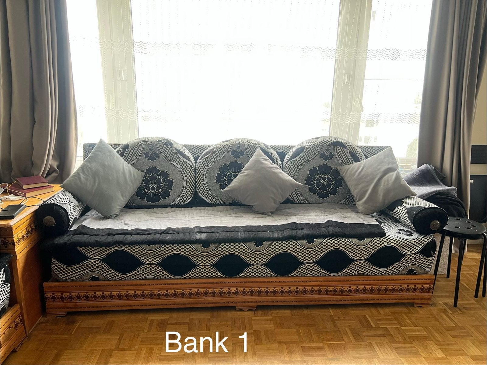 Salonbank set + GRATIS tafel, Enlèvement, Comme neuf, Bois