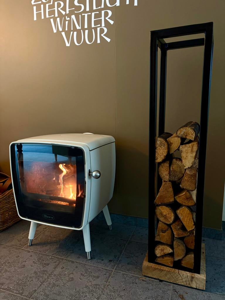 brandhout rek, Huis en Inrichting, Kachels, Ophalen, Zo goed als nieuw