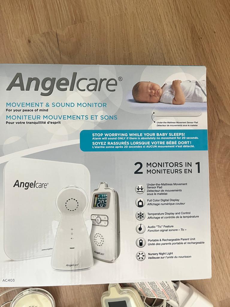 Angelcare bewegingsmonitor en babyfoon 2in1, Kinderen en Baby's, Ophalen, Gebruikt, Digitaal
