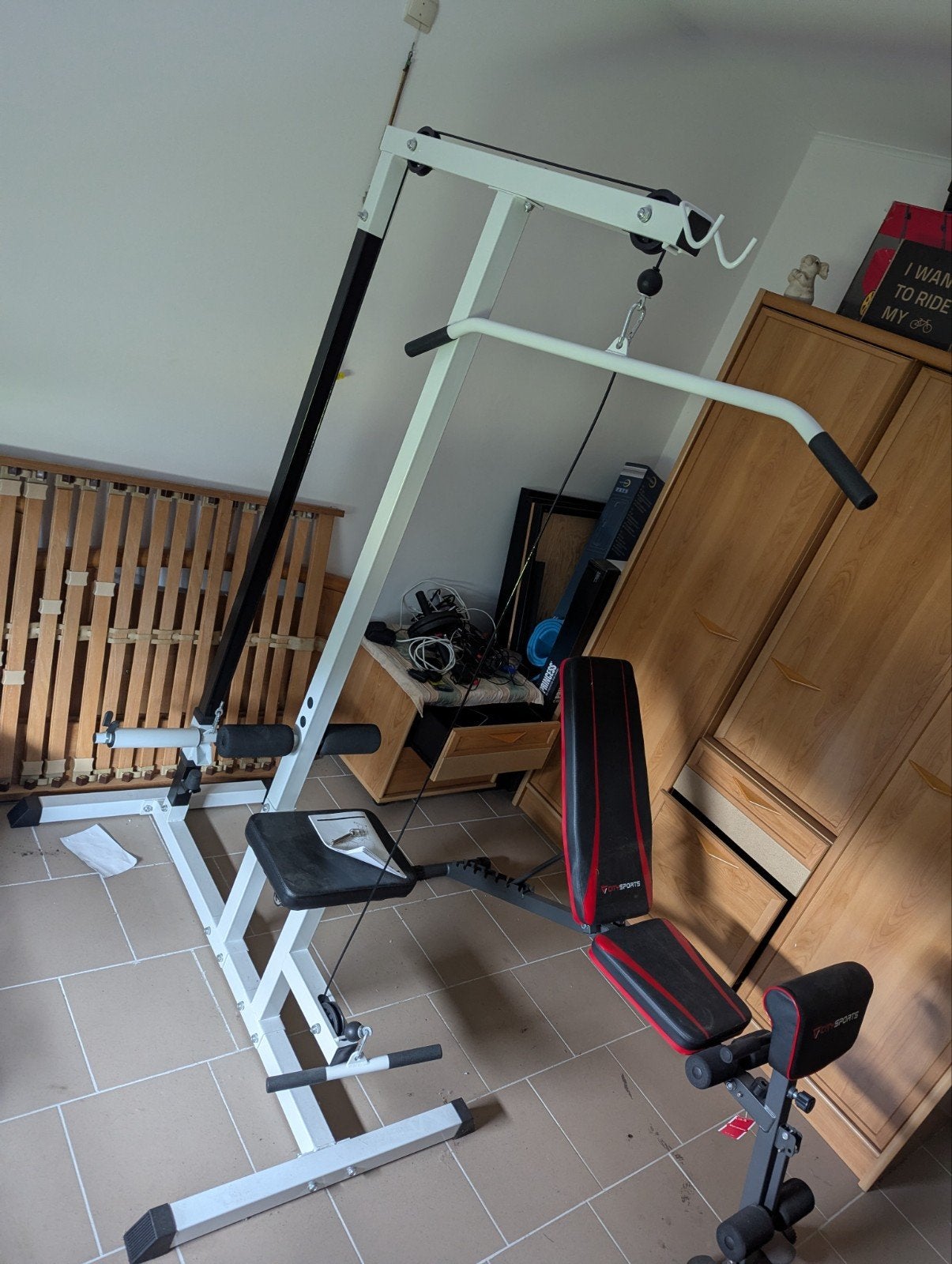 multifunctioneel fitnesstoestel, Sport en Fitness, Ophalen, Zo goed als nieuw, Benen, Fitnessbank