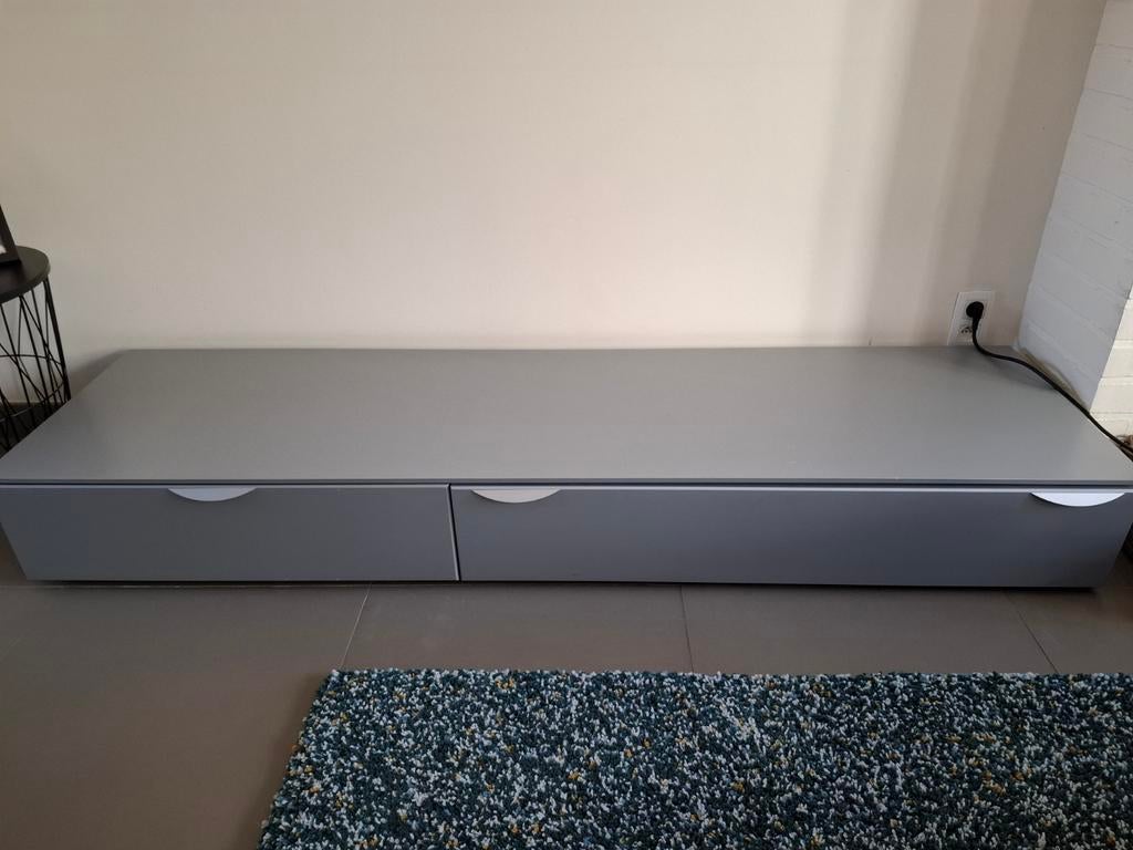 TV- meubel, grijze kleur INTERLÜBKE duo low board, Ophalen, Modern eigentijds, 200 cm of meer, Minder dan 100 cm