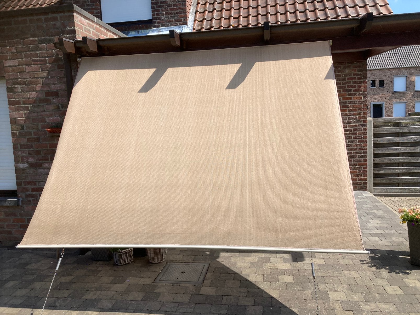 Zonne scherm  nesling, Tuin en Terras, Zonneschermen, Ophalen, Gebruikt, Screen