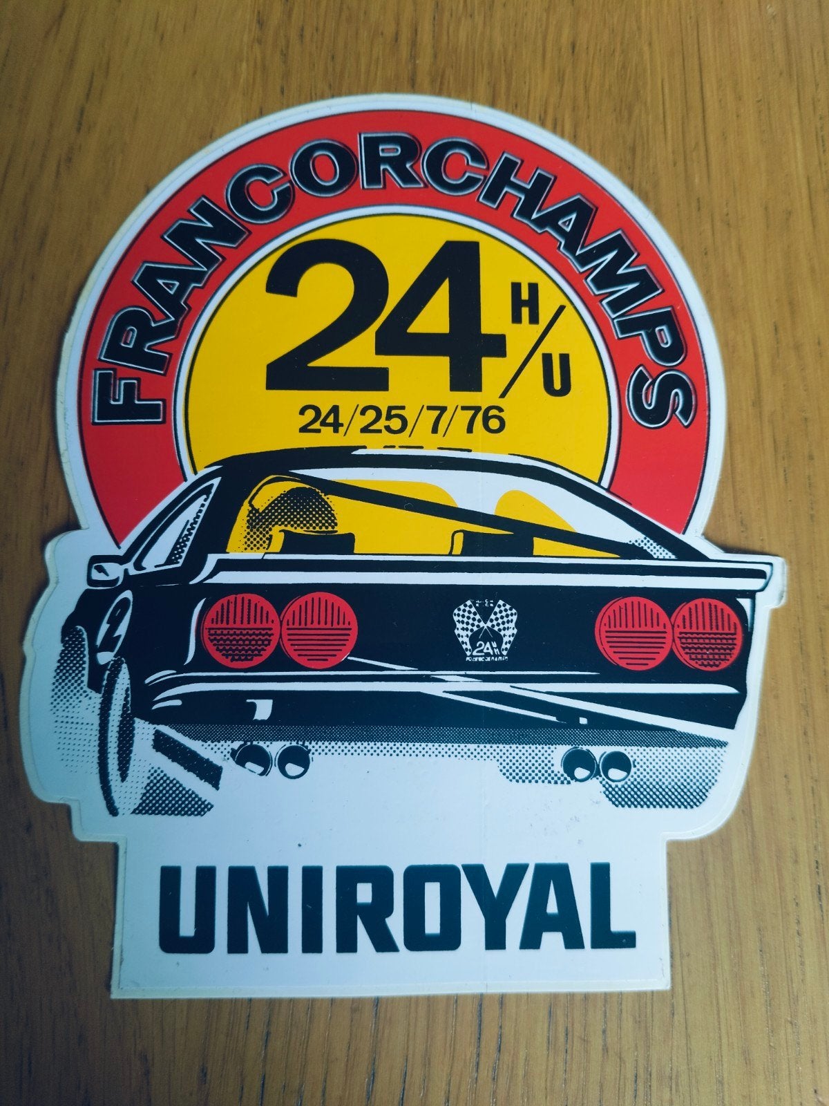 Oude sticker 24u Francorchamps 1976, Ophalen of Verzenden