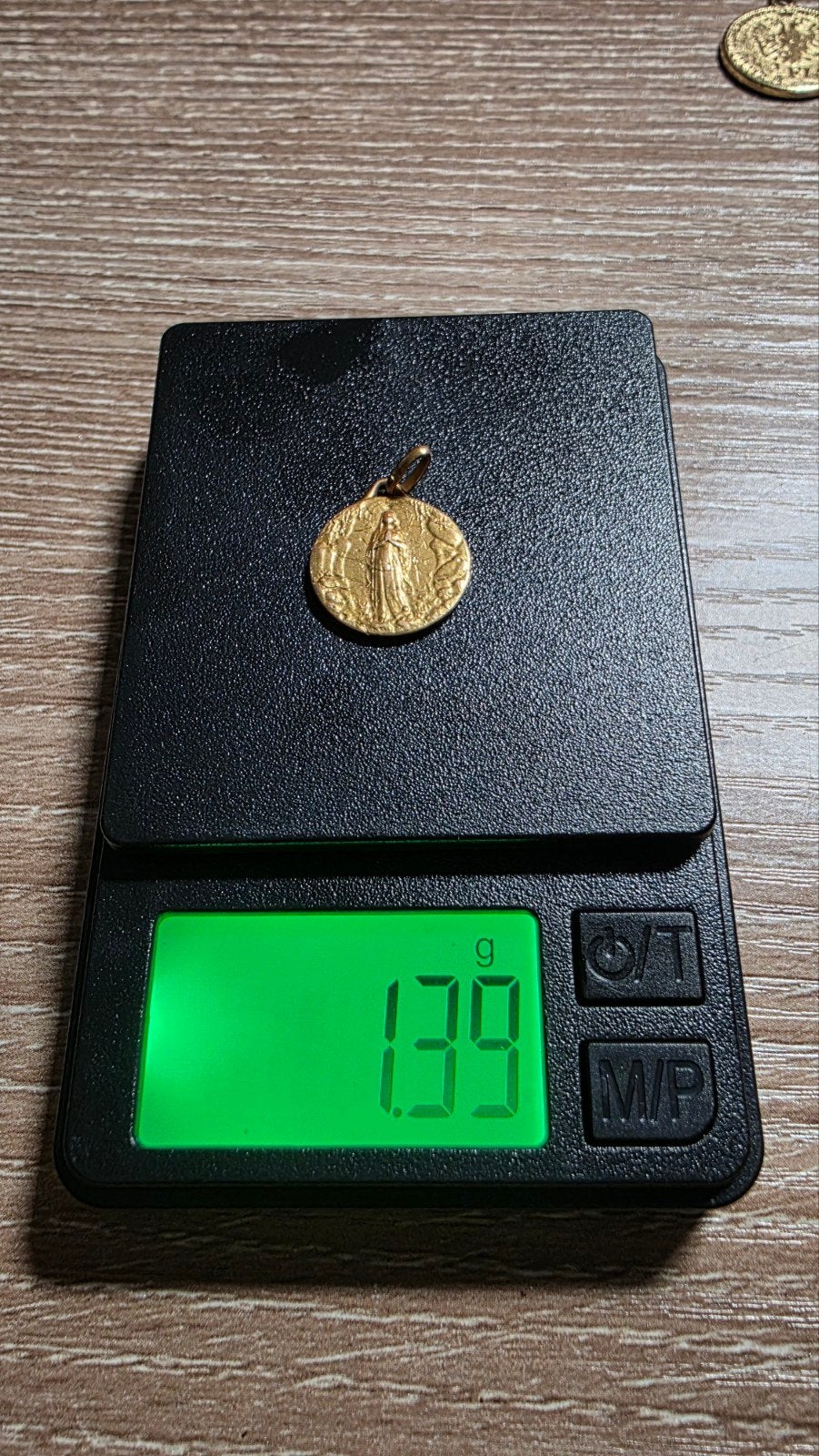 Médaille Notre-Dame de Lourdes en Or 18 carats – Authentiqu, Enlèvement ou Envoi, Or, Or