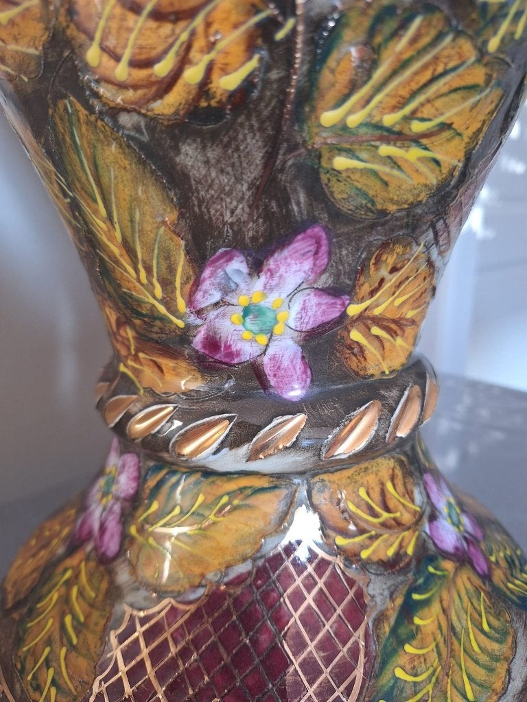 vintage sierkeramieken vaas Faïencerie Hubert Bequet, Antiek en Kunst, Ophalen