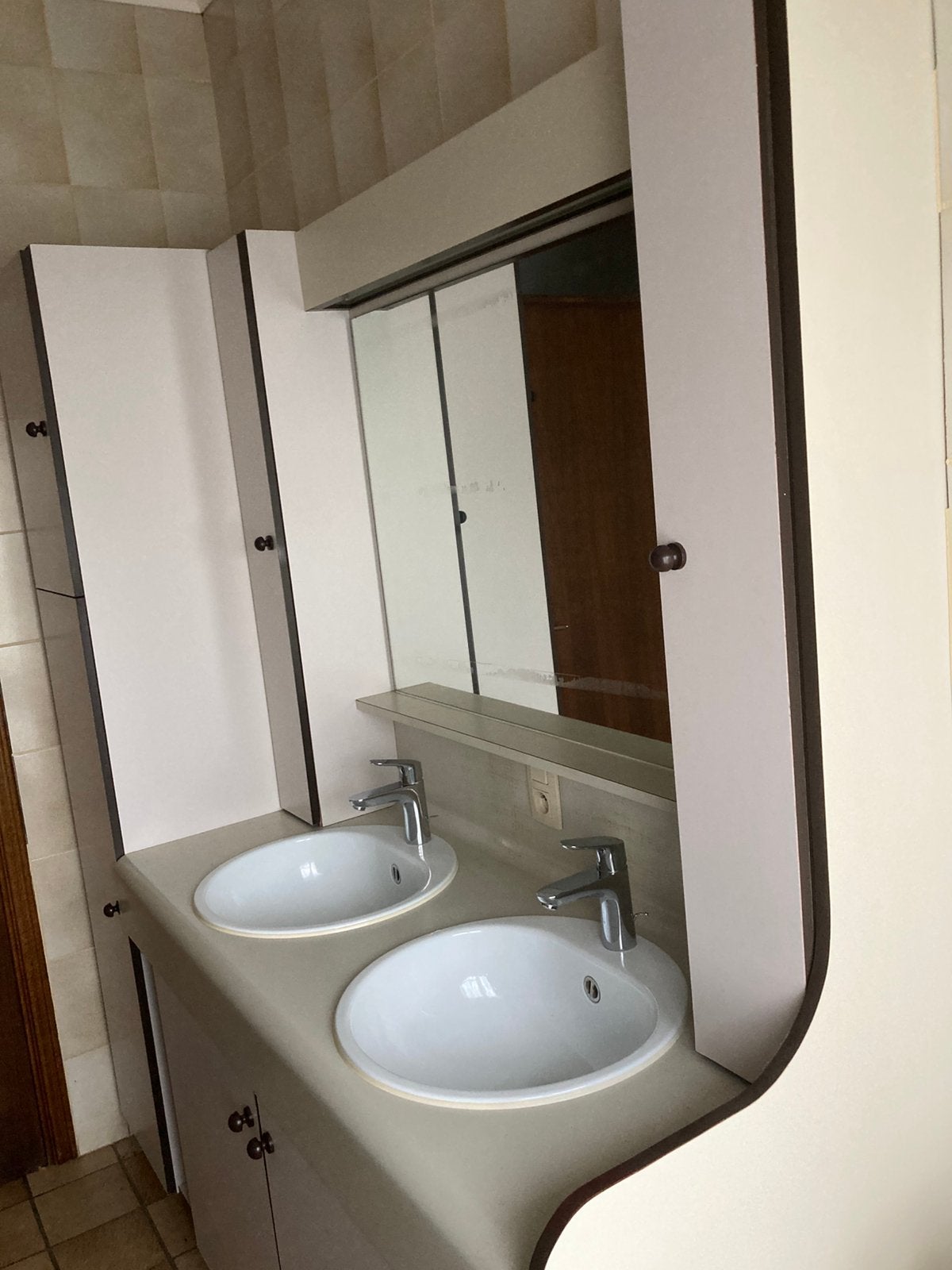 Badkamermeubel met 2 lavabo’s, Ophalen, Gebruikt