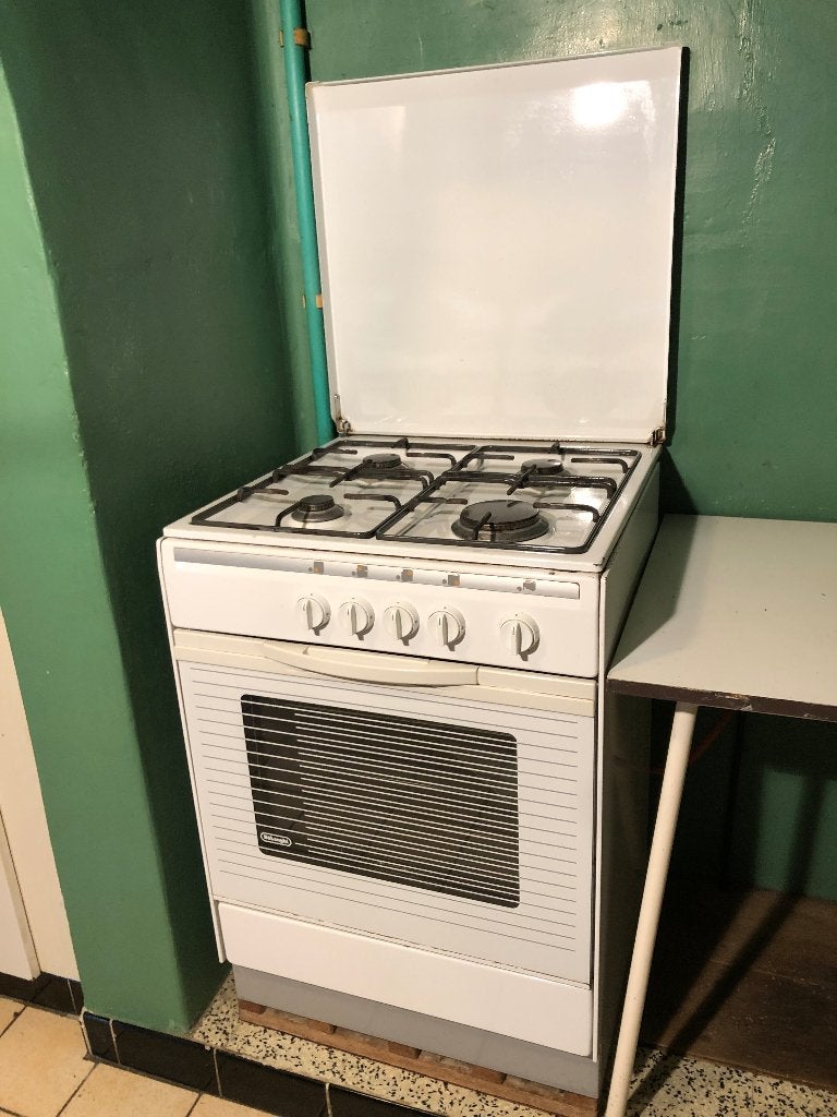 DeLonghi Gasfornuis met Gasoven - Wit -2290, Huis en Inrichting, Ophalen, Gebruikt, Wit, 50 tot 100 cm