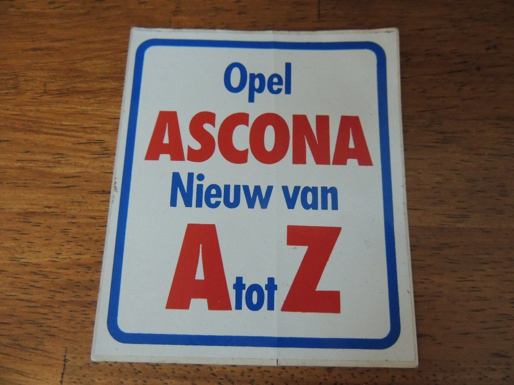 opel ascona sticker, Enlèvement ou Envoi, Comme neuf