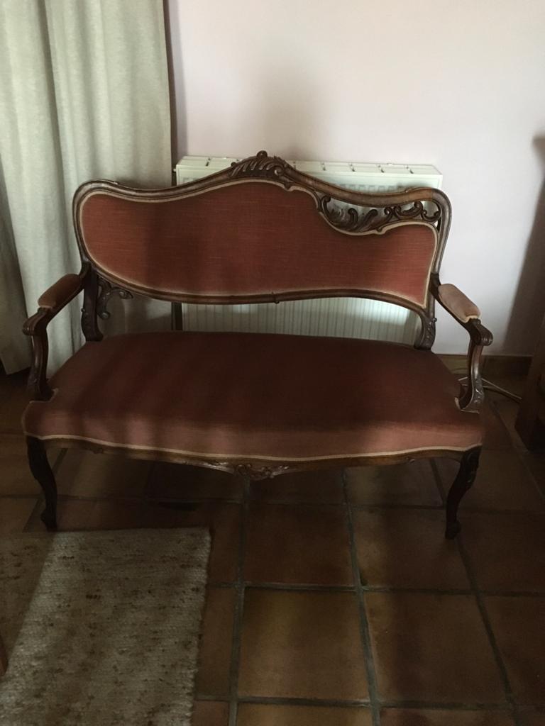 Ancienne banquette de style, Antiquités & Art, Enlèvement