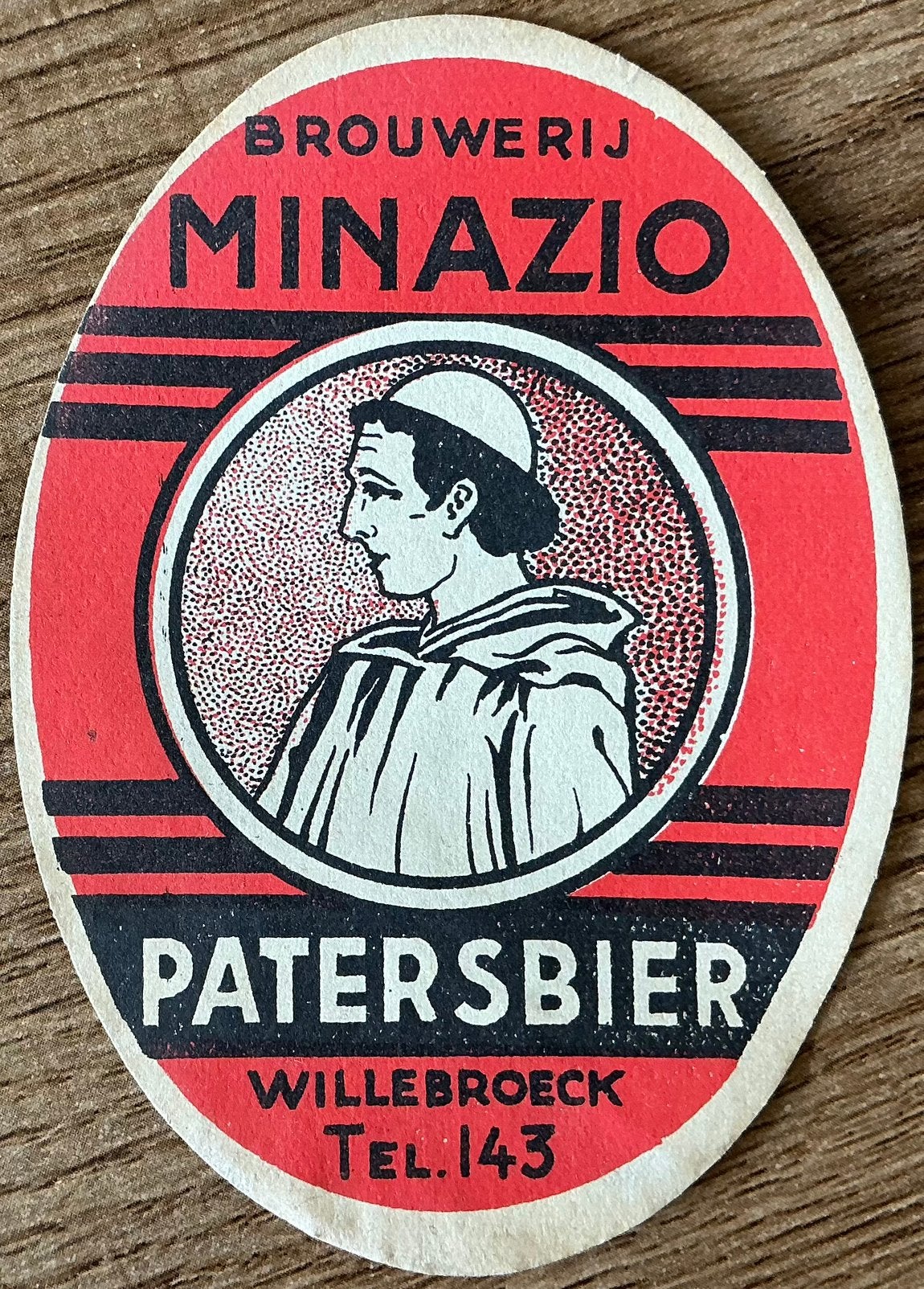 Étiquette MINAZIO Paters Beer/Willebroek/Beer, Enlèvement ou Envoi, Comme neuf, Autres types