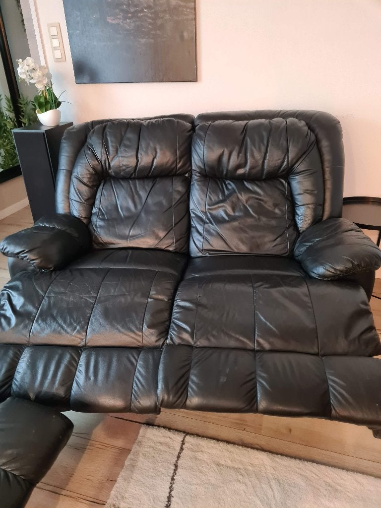 Genuine leather sofas, Maison & Meubles, 100 à 125 cm, 250 à 300 cm, Quatre personnes ou plus, Banc droit