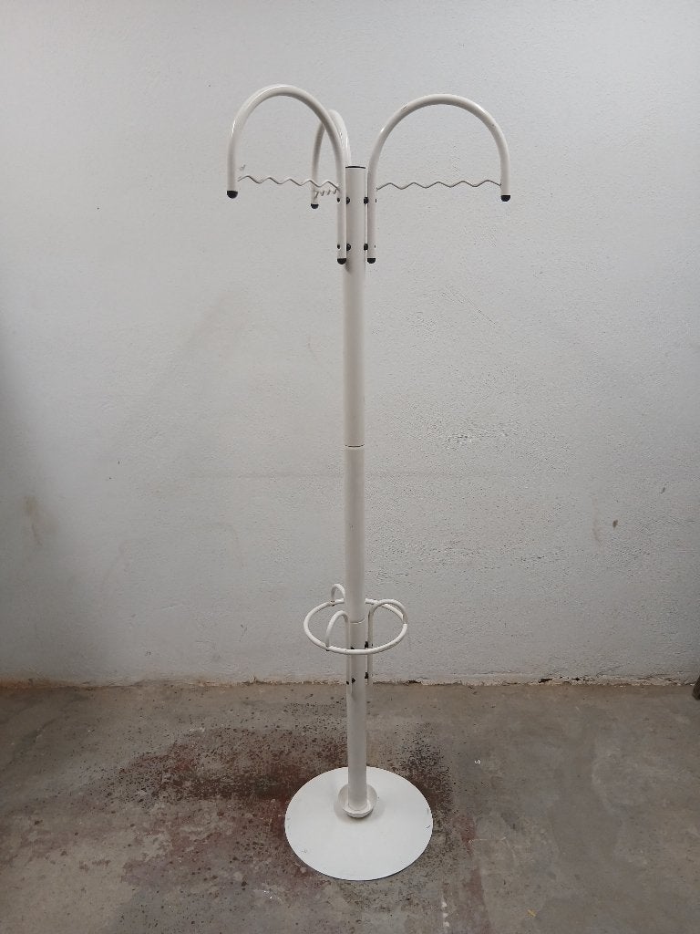 Unieke vintage design kapstok (jaren 80) met parapluhouder, Enlèvement ou Envoi, 150 à 200 cm, Utilisé, Métal