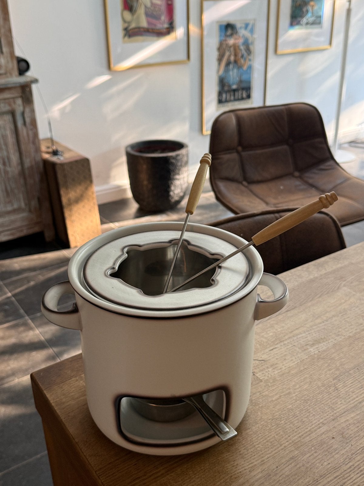 Stijlvol Fondueset, Electroménager, Fondue, Enlèvement ou Envoi, Comme neuf, Service à fondue