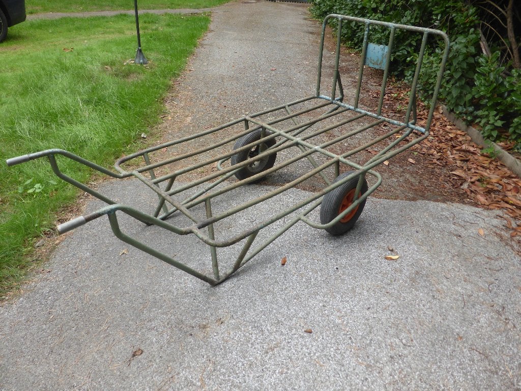 stootkar - lange kruiwagen - ramenwagen totale lengte 2,27m, Jardin & Terrasse, Enlèvement, Utilisé, À deux roues