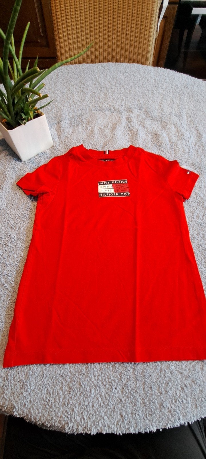 T shirt korte mouwen maat 140 Tommy Hilfiger, Garçon, Enlèvement ou Envoi, Chemise ou À manches longues, Tommy Hilfiger