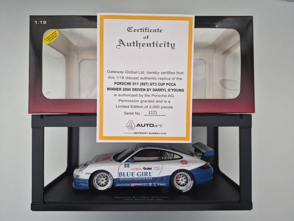 AUTO Art 1/18 Porsche 911 (997) GT3 Cup 80684, Ophalen of Verzenden, Zo goed als nieuw, Auto, Autoart