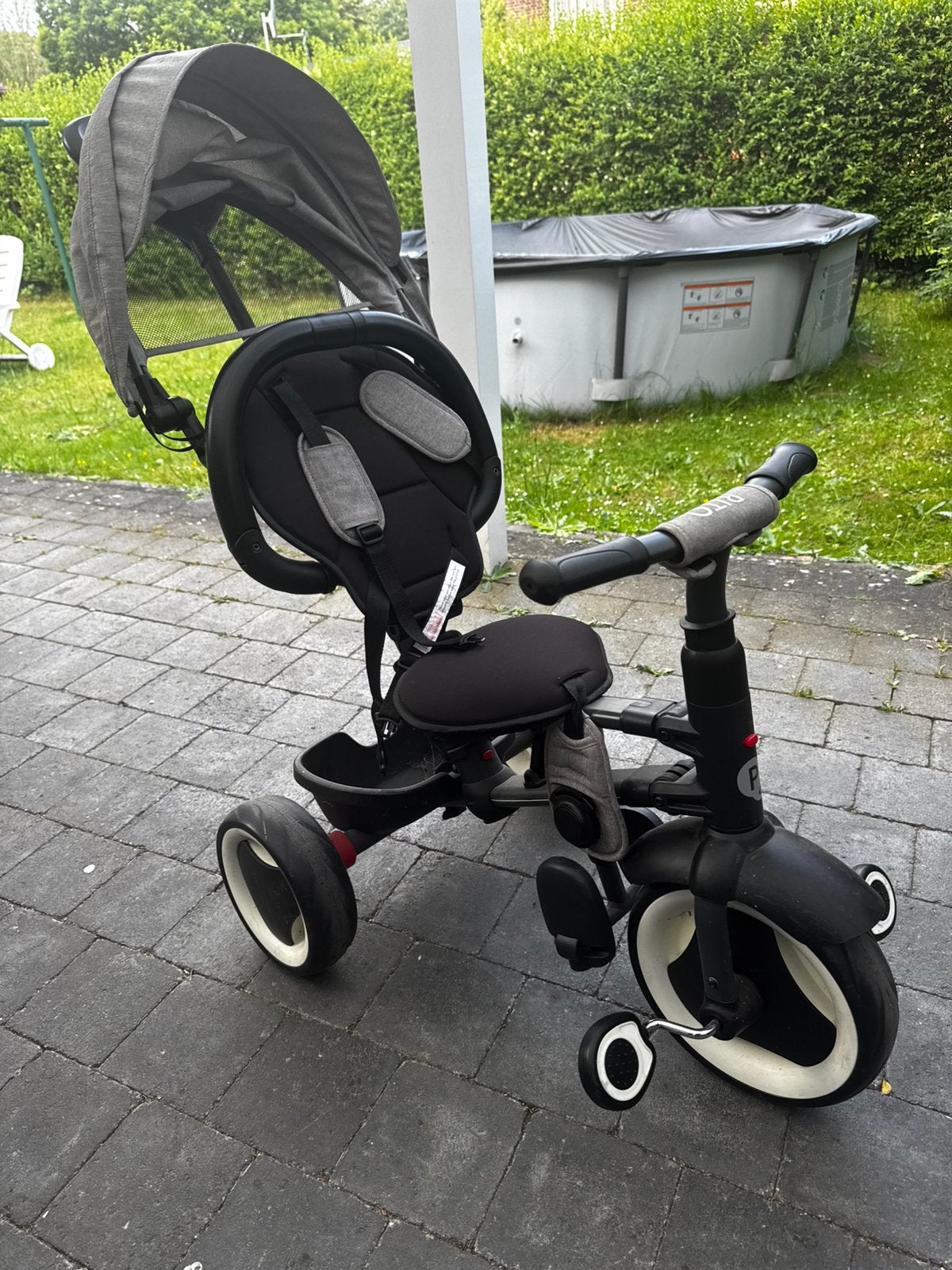 Qplay driewieler, Fietsen en Brommers, Ophalen, Zo goed als nieuw, Duwstang