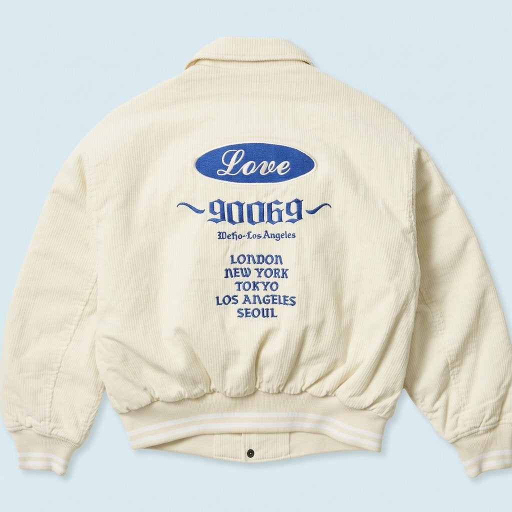 Palace Love Varsity Jacket – Wit – Unisex, Kleding | Dames, Maat 38/40 (M), Overige kleuren, Nieuw, Ophalen of Verzenden
