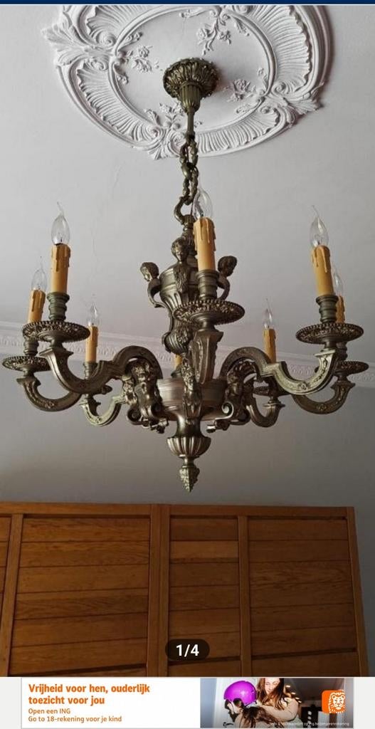 Mazarin lustr  3 vandlampen, Enlèvement