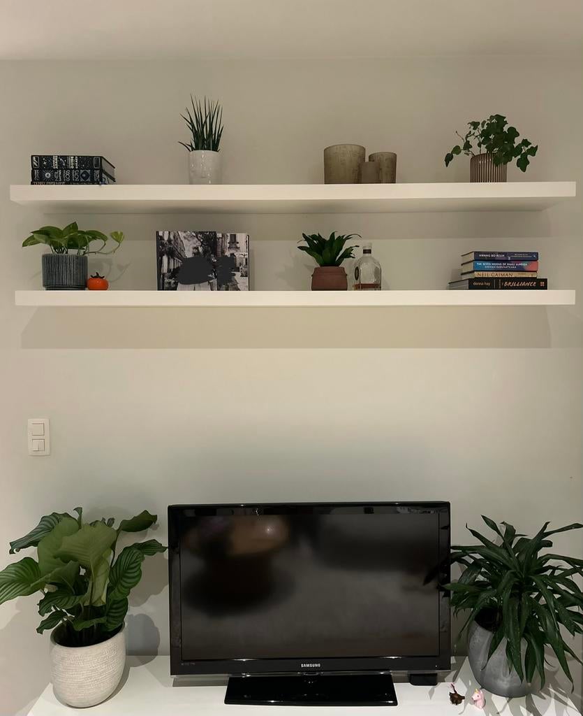 2 IKEA LACK wandplanken – wit, Enlèvement, Comme neuf