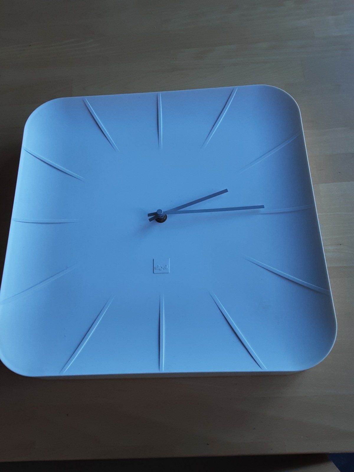 witte vierkante wandklok Sigel, Ophalen, Wandklok