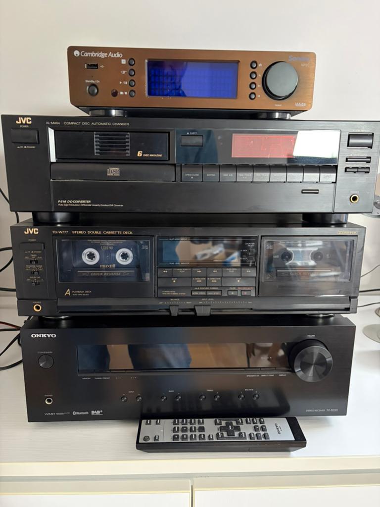 Onkyo - Cambridge - JVC set, TV, Hi-fi & Vidéo, Chaîne Hi-fi, Comme neuf, Deck cassettes ou Lecteur-enregistreur de cassettes