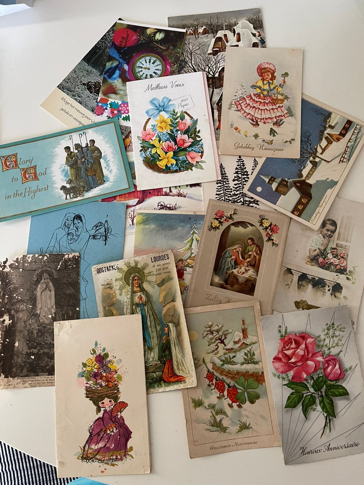 Cartes de vœux anciennes, Envoi, Utilisé
