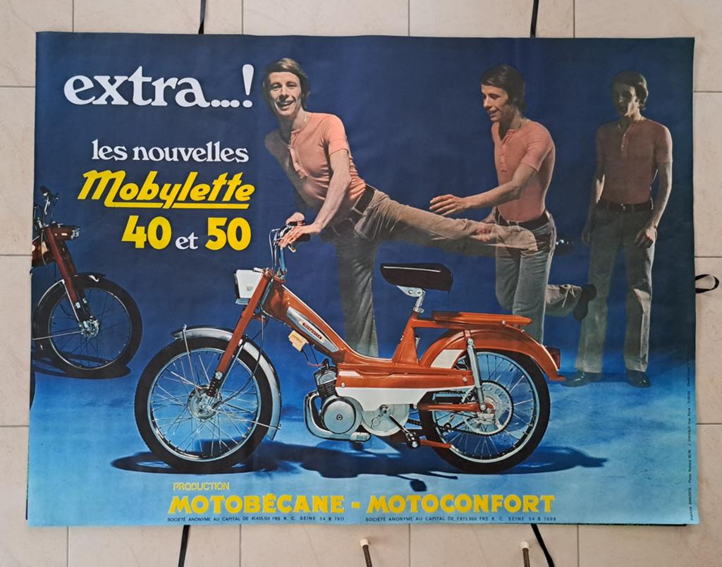 Mobylette Motobecane - ABRI poster 120x170cm - 1971, Ophalen of Verzenden, Nieuw