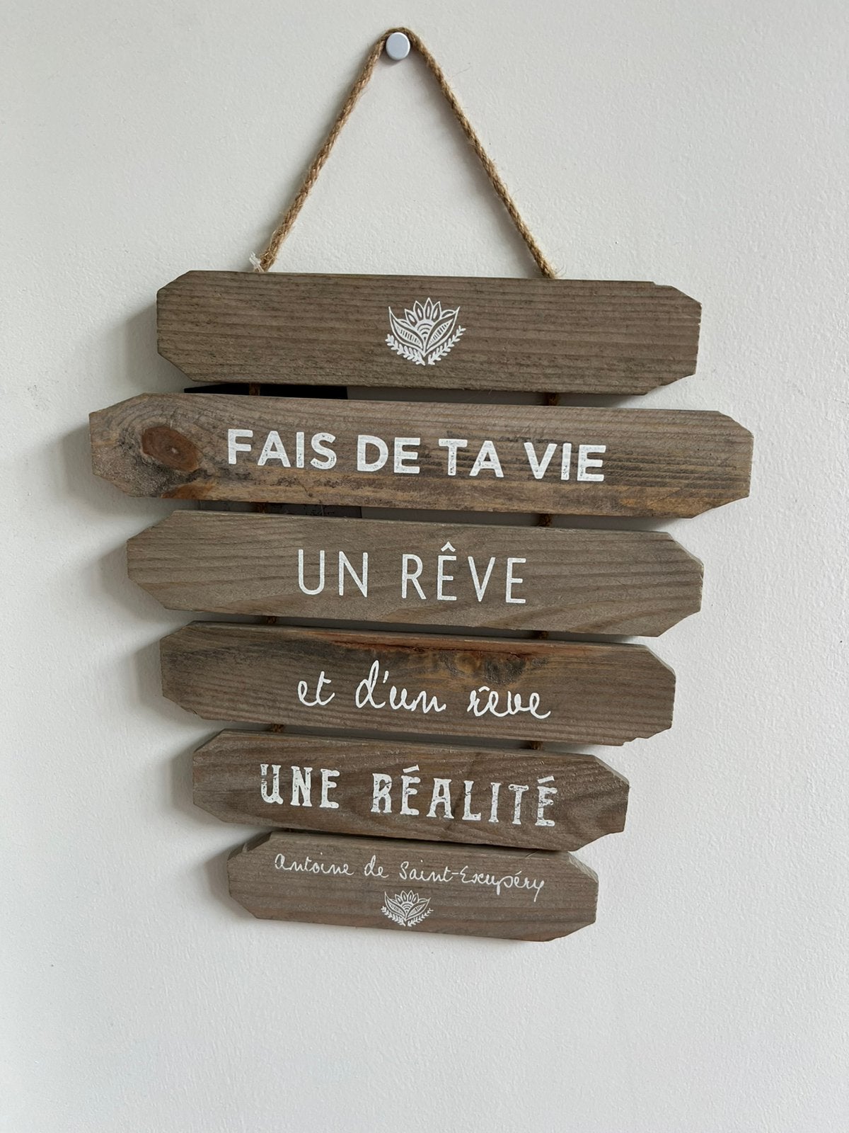 Decoration murale (x2) Atmosphera, Maison & Meubles, Enlèvement, Comme neuf, 28 cm, 38 cm