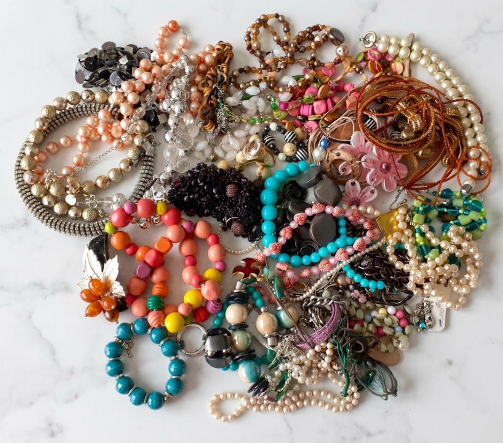 lot juwelen 31 ongeveer 1.6 kg, Ophalen of Verzenden, Zilver, Overige typen, Met edelsteen