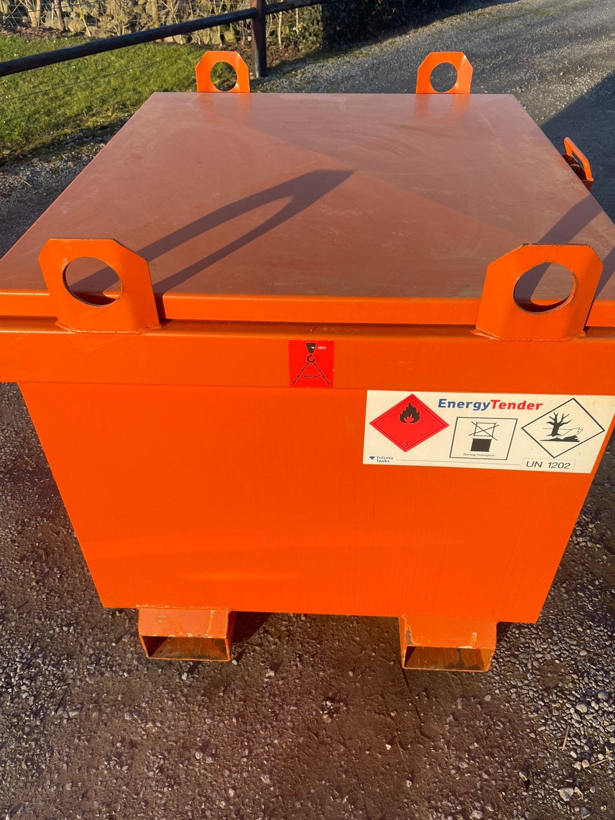 Brandstoftank tolsma, Ophalen
