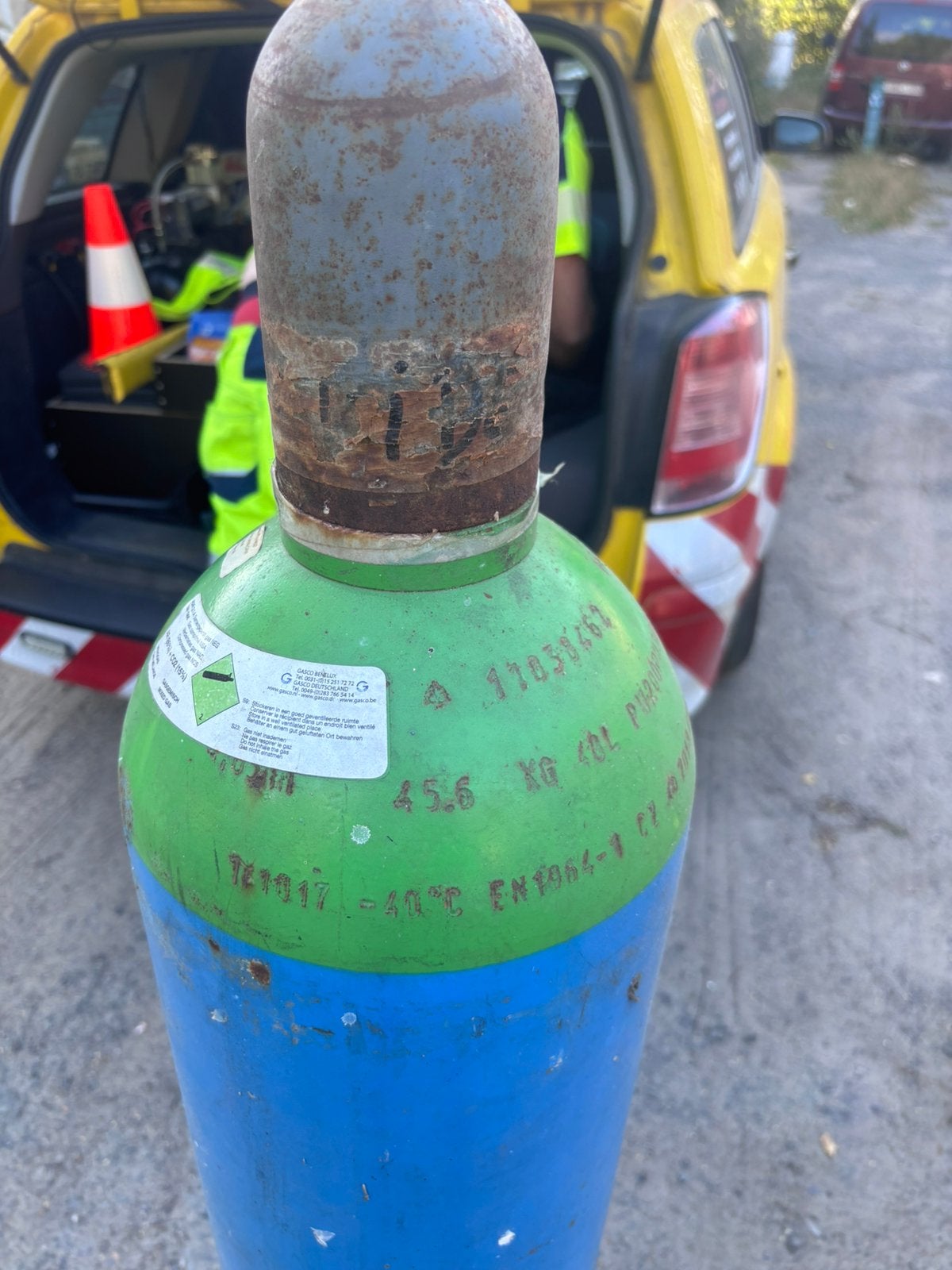 Gasflessen mix,argon,co, Doe-het-zelf en Bouw, Ophalen, Zo goed als nieuw