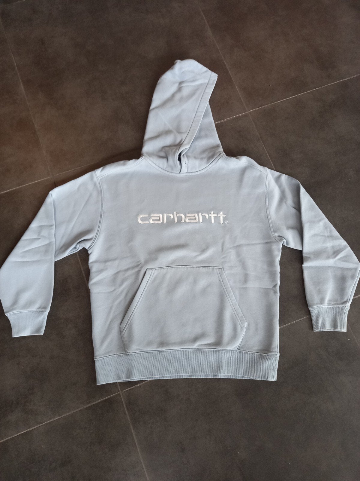 Carhartt Hoodie XS licht blauw, Kinderen en Baby's, Kinderkleding | Maat 152, Gebruikt, Jongen of Meisje, Trui of Vest, Ophalen of Verzenden