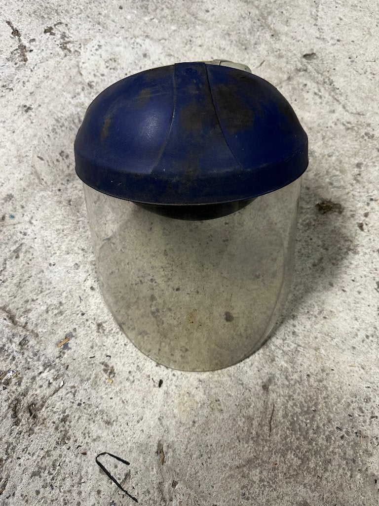 Casque d’ébavurage bleu, Bricolage & Construction, Enlèvement, Utilisé