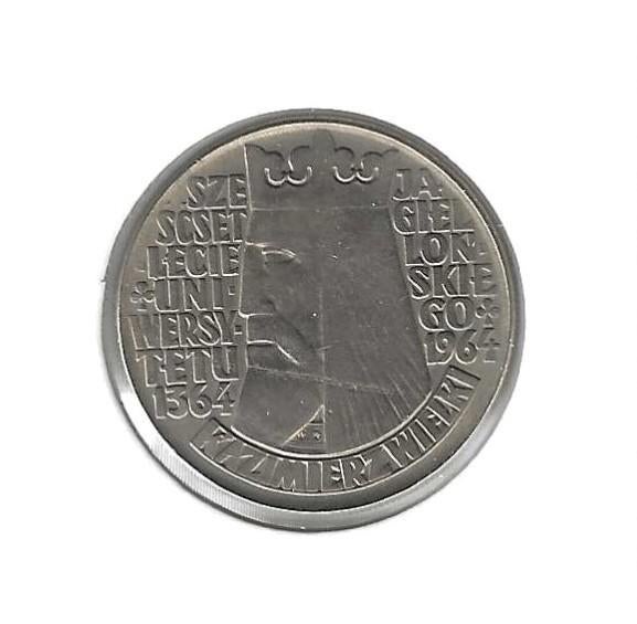 Polen, 10 Zlotych 1964, legends raised., Postzegels en Munten, Ophalen of Verzenden, Polen, Losse munt