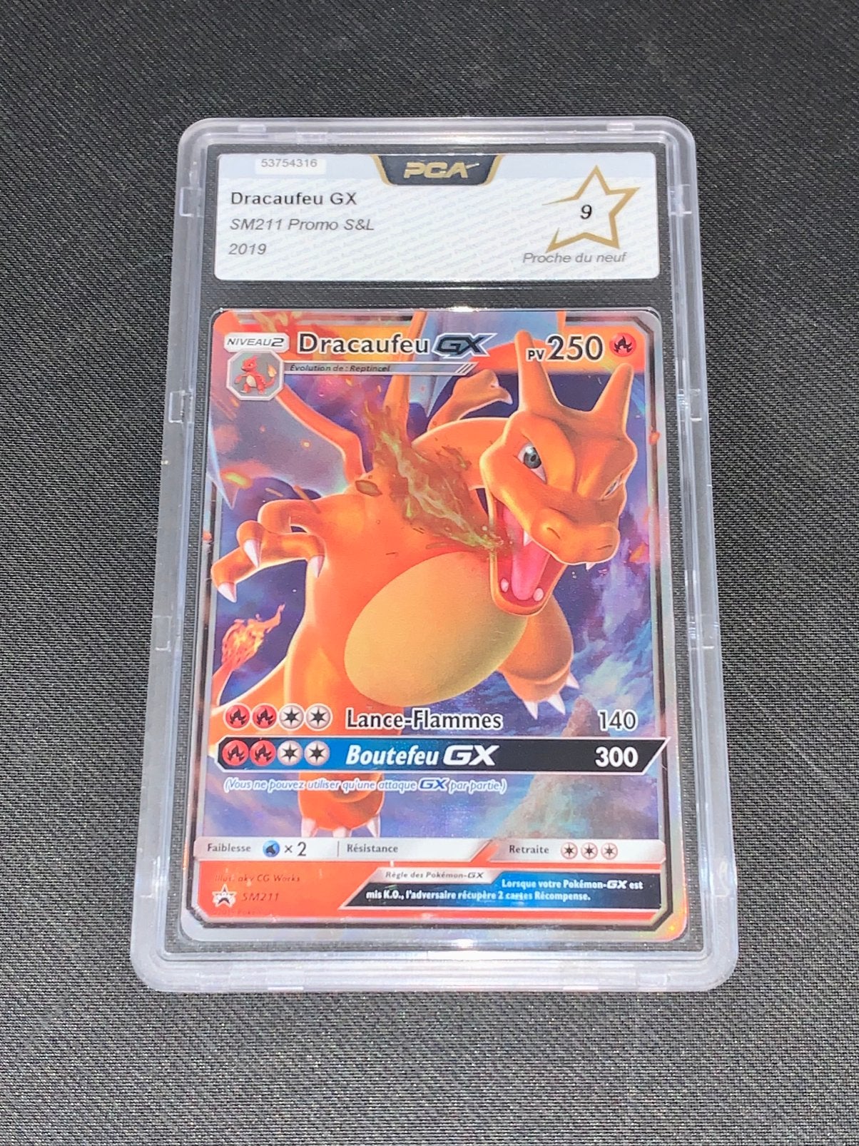 Pokémon Dracaufeu GX SM211 Promo S&L 2019 PCA 9 Card, Enlèvement ou Envoi, Comme neuf