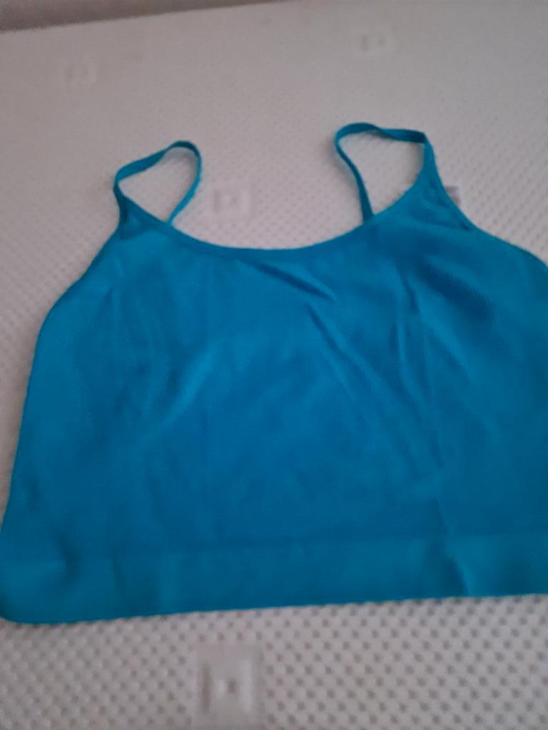 Top bleu turquoise bretelles NEUF, Maat 38/40 (M), Blauw, Nieuw, Ophalen of Verzenden