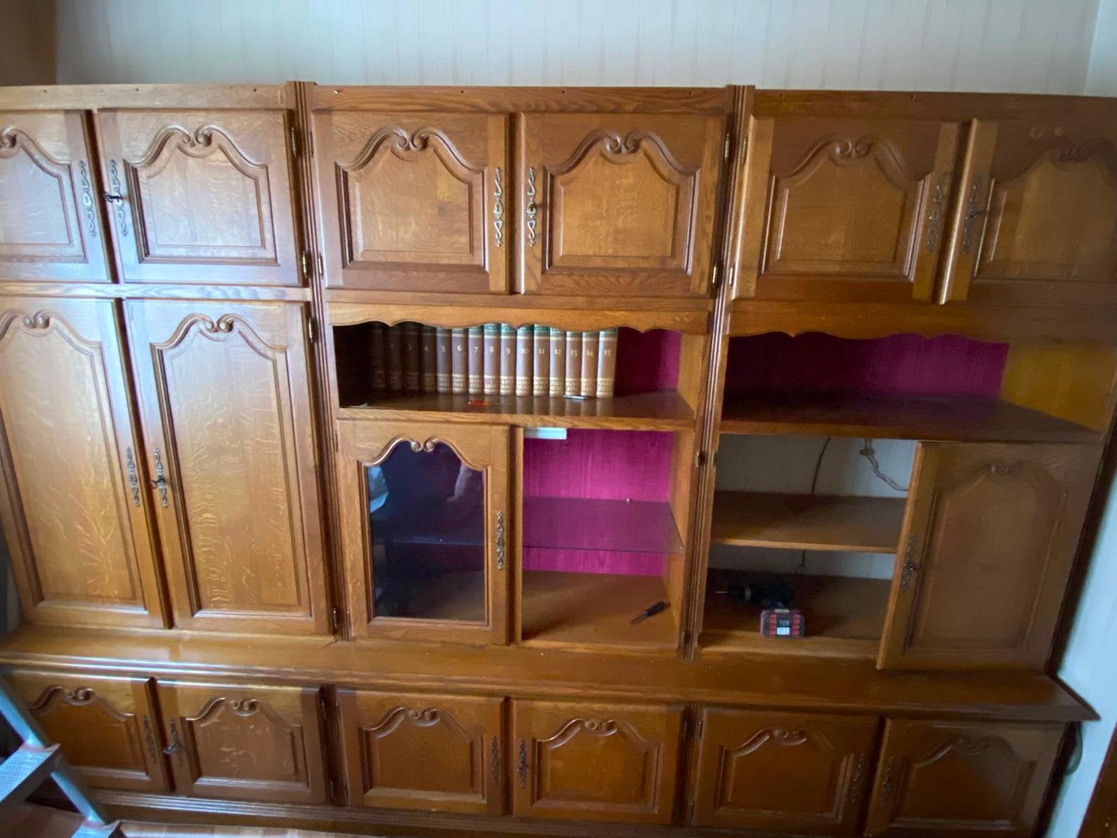 Antieke wandkast, Ophalen, Gebruikt, Eikenhout, Met deur(en)