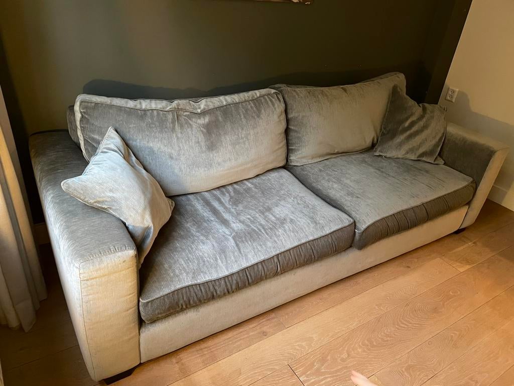 Canapé 3 places velours gris luxe 250cm | 599€ | 1 semaine, Maison & Meubles, Canapés | Salons, Utilisé, Tissus, Enlèvement