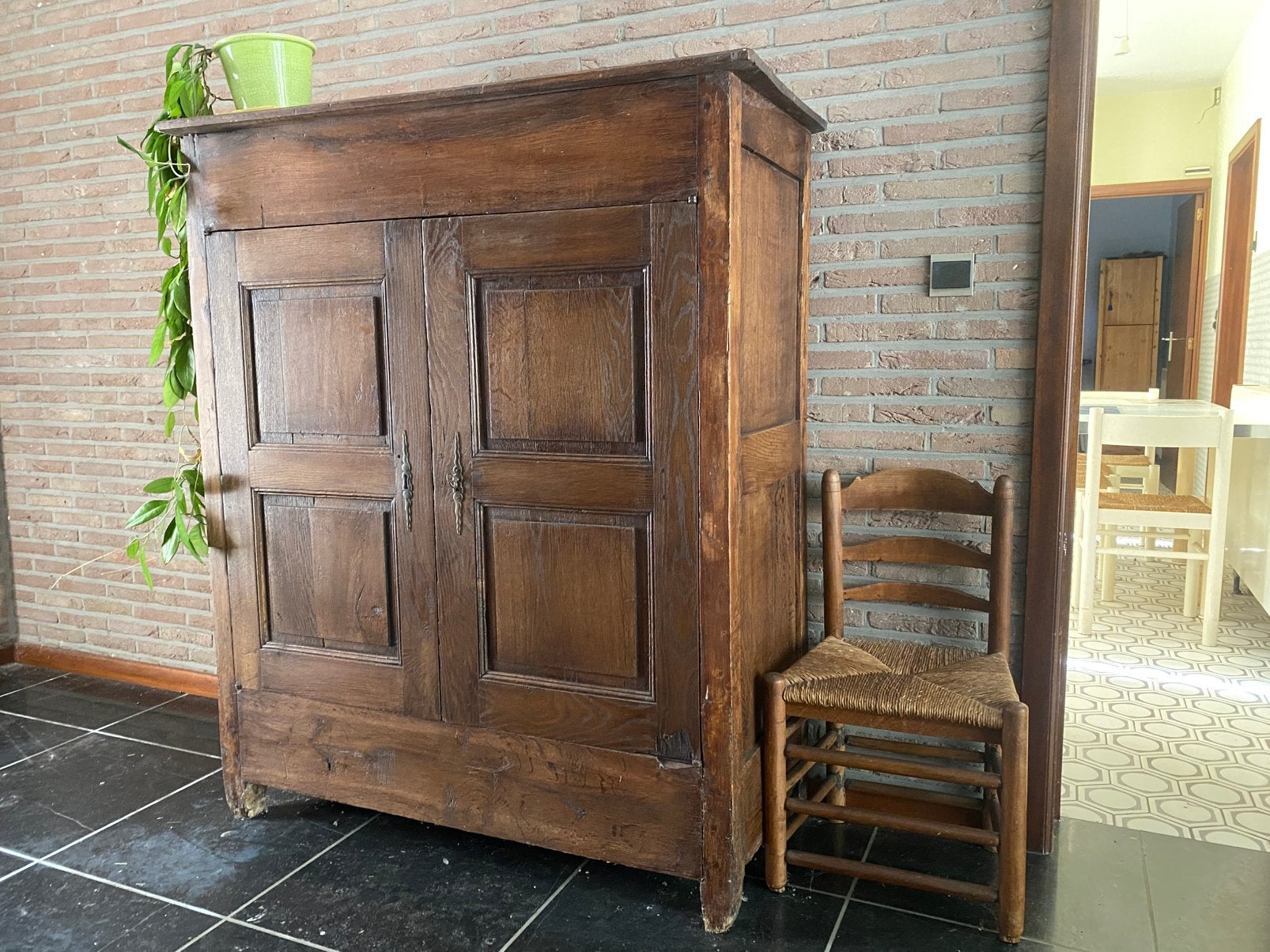 Antieke eikenkast 18 eeuw, Ophalen of Verzenden