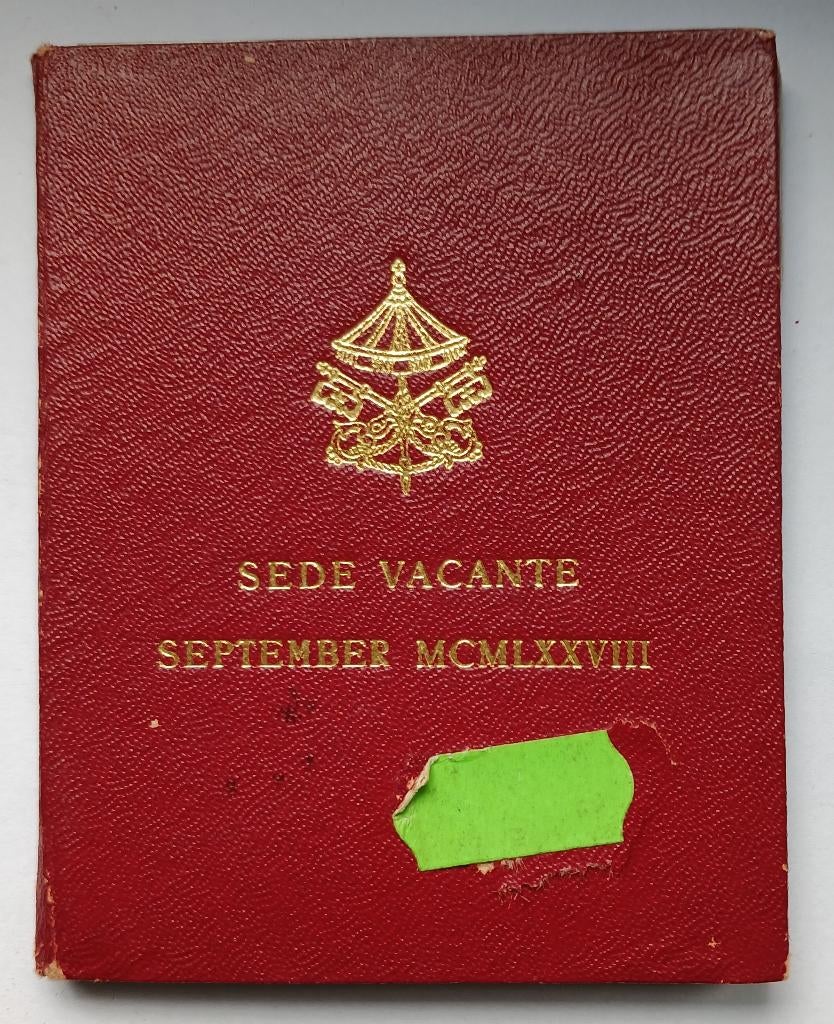 500 lire 1978 september sede vacante in official box, Ophalen of Verzenden, Overige landen, Losse munt, Zilver
