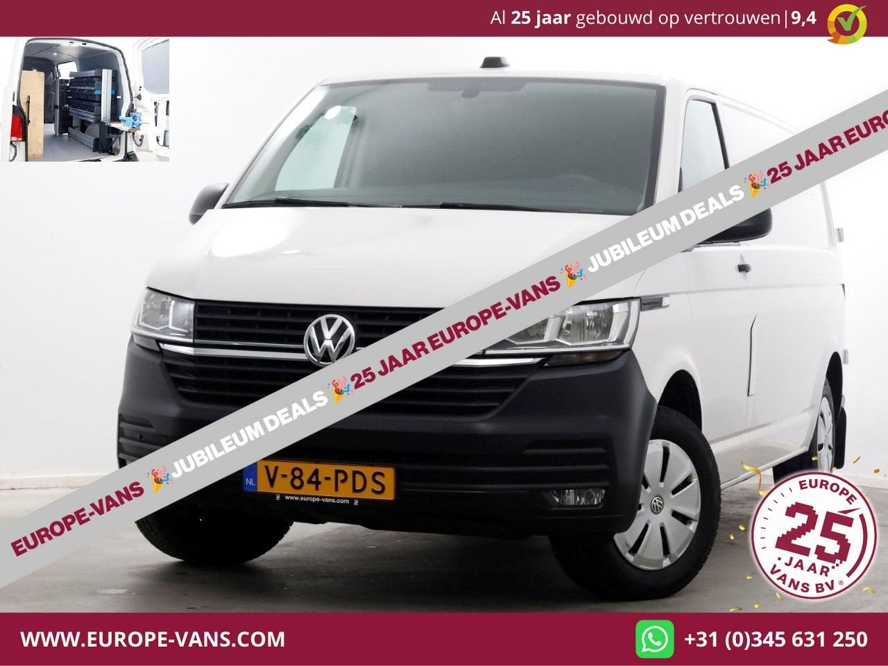 Volkswagen Transporter T6.1 2.0 TDI 150pk DSG-Automaat Lang, Auto's, Bestelwagens en Lichte vracht, Automaat, Wit, Bedrijf, Diesel