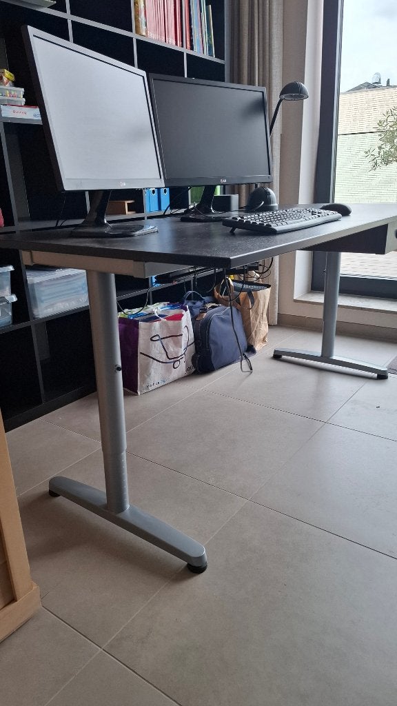 Bureau 160 x 80 cm, Huis en Inrichting, Bureaus, 160 cm, Gebruikt, Hout, Bruin