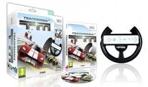Trackmania + racestuur (orig. verpakking, zonder controller), Gebruikt, 1 speler, Racen en Vliegen, Ophalen of Verzenden