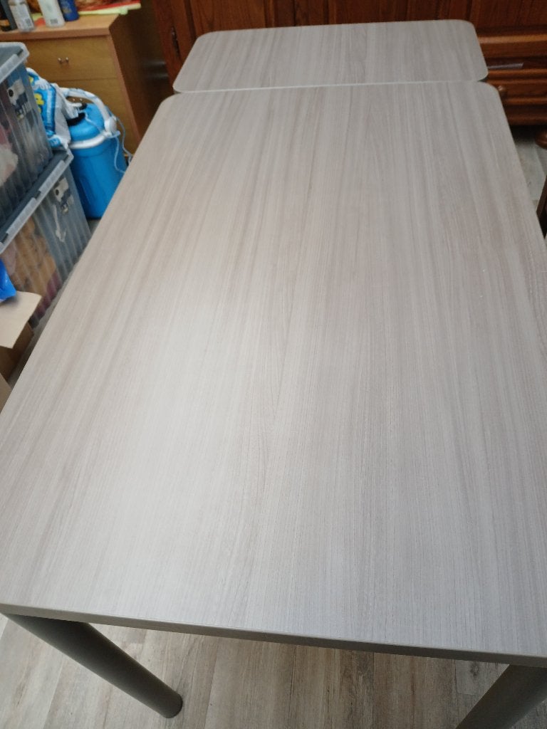 Keukentafel met 2 extra stukken, Huis en Inrichting, Tafels | Eettafels, Ophalen, Overige materialen, 50 tot 100 cm, Zo goed als nieuw