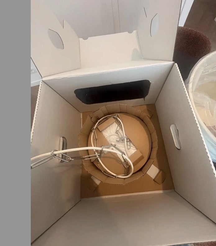 IKEA HEKTAR lamp 47 cm – wit, Ophalen of Verzenden, Zo goed als nieuw, E27 (groot)