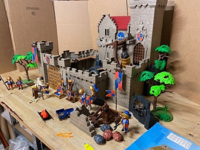 Château Playmobil 6000 + catapulte, Enfants & Bébés, Enlèvement ou Envoi, Comme neuf, Kit complet, Knights