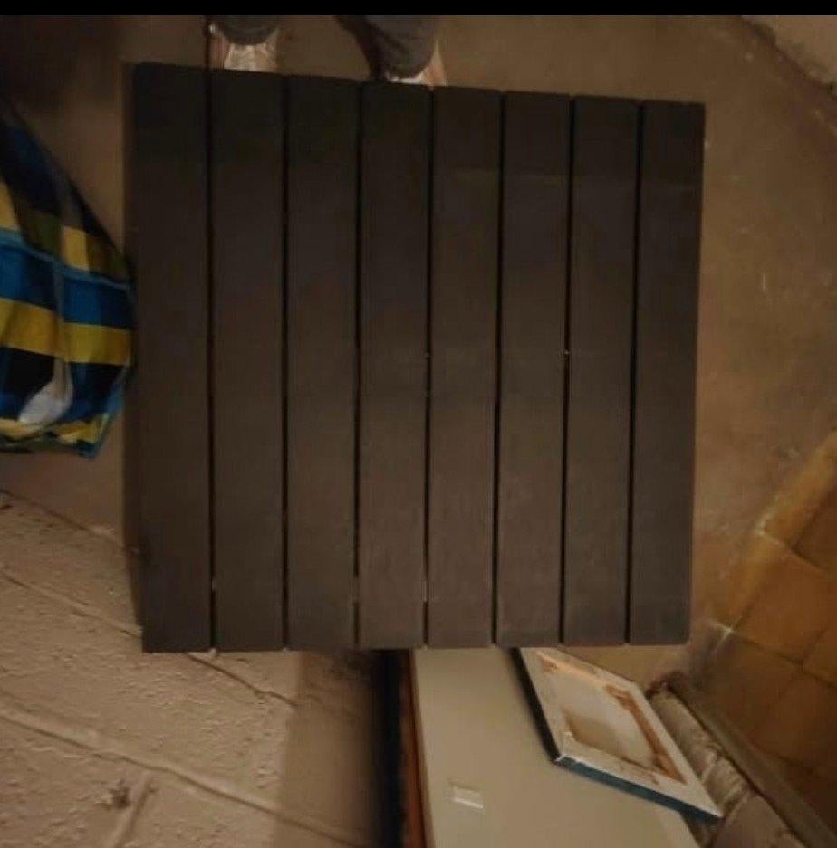 Table de jardin + 2 bancs, Jardin & Terrasse, Enlèvement, Comme neuf, Carré, Synthétique