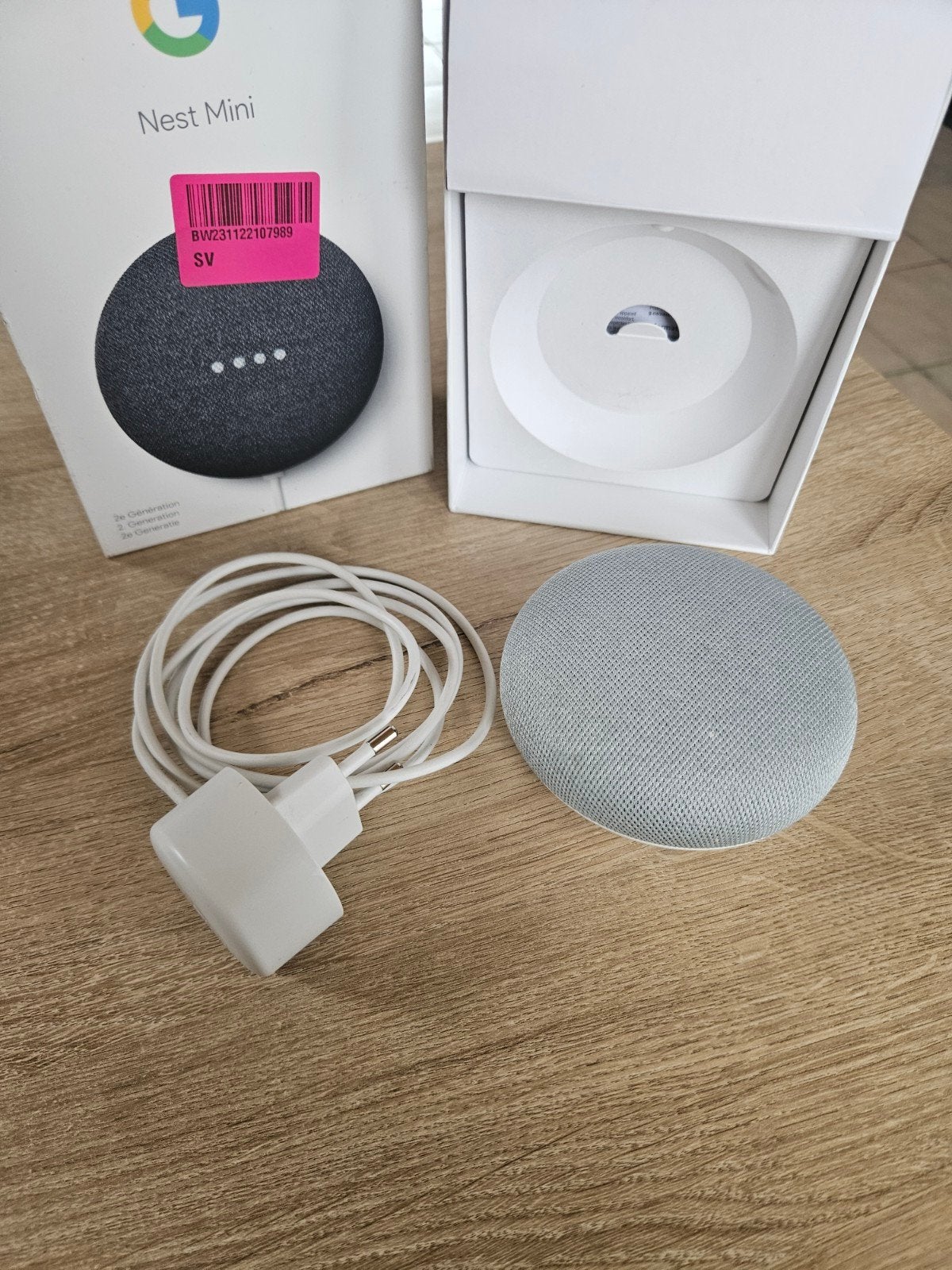Google Home stijlvolle slimme speaker, Audio, Tv en Foto, Luidsprekerboxen, Slimme speaker, Google, Zo goed als nieuw, Bluetooth