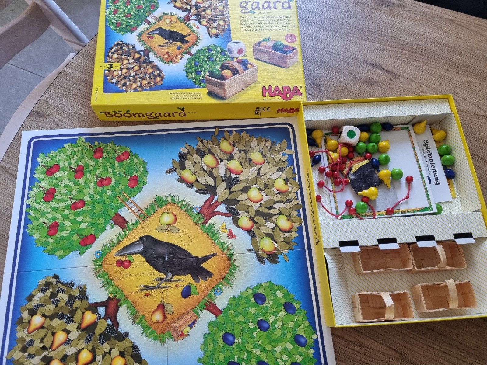 Haba spel de boomgaard, Ophalen